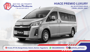 Sewa Mobil Hiace Premio Luxury di Yogyakarta dengan Driver & BBM