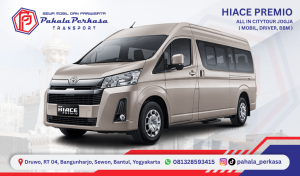Sewa Mobil Hiace Premio di Yogyakarta dengan Driver & BBM