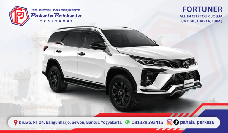 Sewa Mobil Fortuner di Yogyakarta dengan Driver & BBM